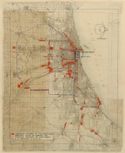 Piano di Chicago, Chicago, Illinois, Diagramma dei circuiti ferroviari