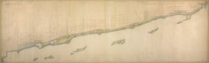 Tavola 50 B dal Piano di Chicago 1909: Lake Shore da Chicago Avenue a Wilmette