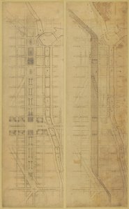 Tavola 78 2 Disegni dal Piano di Chicago, 1909: Posizione e disposizione suggerite