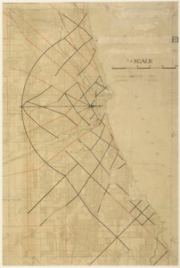 Tavola 91 dal Piano di Chicago, Chicago, Arterie Diagonali Proposte, 1909