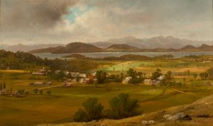 Vista su Charlotte e sul lago Champlain da Daniel Folger Bigelow