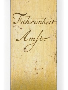 Scala del termometro firmata da Daniel Gabriel Fahrenheit