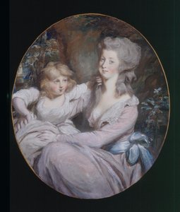 Margaret “Peggy” Arnold e la figlia Sophia, c.1787 da Daniel Gardner
