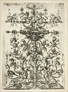 Ornamento con arabeschi, 1526/30, stampato 1684 da Daniel Hopfer