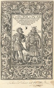 Chronicon Abbatis Urspergen da Daniel Hopfer and Burchardus Biberacensis, Provost of Ursperg
