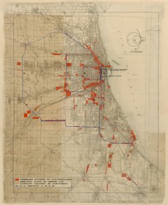 Piano di Chicago, Chicago, Illinois, diagramma dei circuiti ferroviari