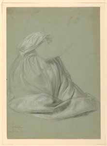Studio di drappeggio per "Una Maddalena" da Daniel Huntington
