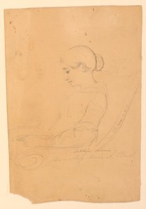 Disegno, Annie A Brush, seduta, 22 settembre 1841 da Daniel Huntington