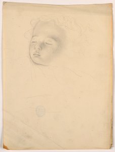 Disegno, bambino che dorme, 1840-45 da Daniel Huntington