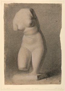 Disegno, Torso femminile da un plastico, 1840 da Daniel Huntington