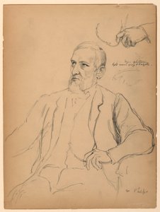 Disegno, John Jay Phelps seduto, S, 1863 da Daniel Huntington