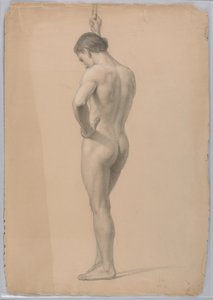 Disegno, Nudo maschile in piedi, novembre 1866 da Daniel Huntington