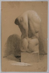 Disegno, Torso maschile da un gesso, 1840