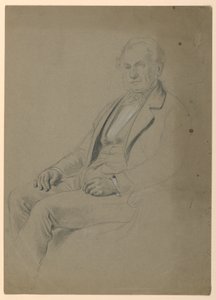 Disegno, uomo seduto, 1860 da Daniel Huntington