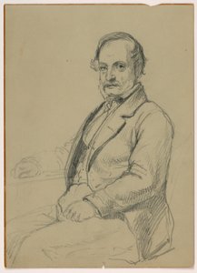 Disegno, Uomo seduto, 1860 ca. da Daniel Huntington