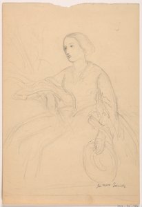 Disegno, Signora Sheppard Gandy seduta; verso: Signora Sheppard Gandy seduta, 1859