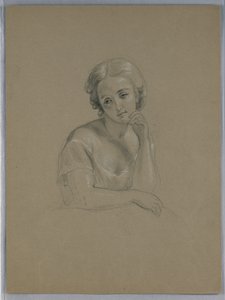 Disegno, possibile studio per "Marth", 1860 da Daniel Huntington