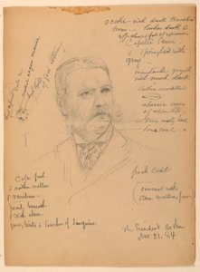 Disegno, Presidente Chester Alan Ar, 21 novembre 1884 da Daniel Huntington