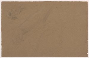 Disegno, studi sulla mano destra, 1850-60 da Daniel Huntington