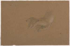 Disegno, studio della mano destra, 1850-60 da Daniel Huntington