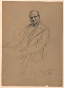 Disegno, Robert L. Stuart seduto, 1881 da Daniel Huntington