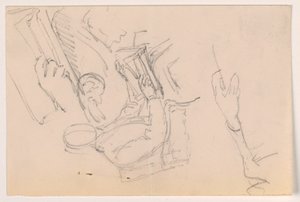 Disegno, Robert L. Stuart, seduto, primo ritratto, per l