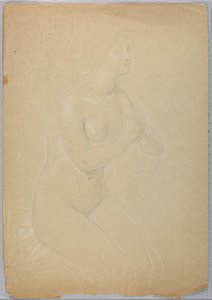 Disegno, studio per "Una Maddalena", F, 1852 da Daniel Huntington