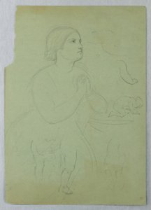 Disegno, studio per "Comunione di t, 1845 da Daniel Huntington