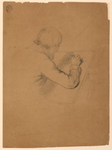 Disegno, studio per la "Comunione degli infermi", 1844-45 da Daniel Huntington
