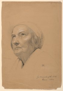 Disegno, studio per la "Comunione degli infermi", 1844 da Daniel Huntington