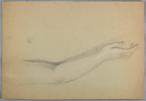 Disegno, studio per il duplicato di "C", 1850 da Daniel Huntington