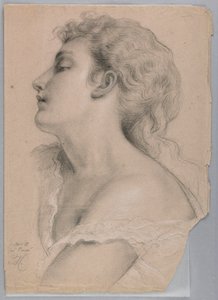 Disegno, studio per "Giustizia e Pe", 1878 da Daniel Huntington