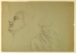Disegno, studio per "Giustizia e pace", 1886 da Daniel Huntington