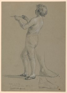 Disegno, studio per il "Ricevimento di Martha Washington", 1860 da Daniel Huntington