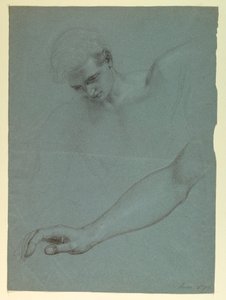 Disegno, studio per "Il sogno di Mercy", 1857-58 da Daniel Huntington