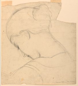 Disegno, Studio per "Ragazza romana", Testa di donna, 1841 da Daniel Huntington