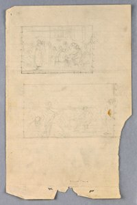 Disegno, studio per "Gruppo scientifico", 1858 da Daniel Huntington