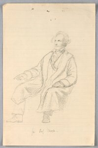 Disegno, studio per "Gruppo scientifico", 1858 da Daniel Huntington