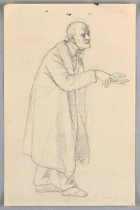 Disegno, studio per "Gruppo scientifico", 1858 da Daniel Huntington