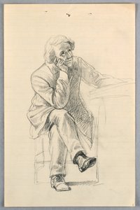 Disegno, studio per "Gruppo scientifico", 1858