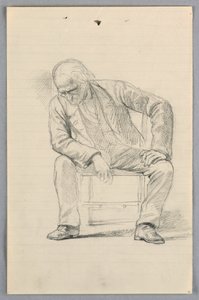 Disegno, studio per "Gruppo scientifico", 1858 da Daniel Huntington