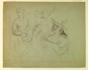 Disegno, Studio per "Tiziano in mostra", 1871-72 da Daniel Huntington