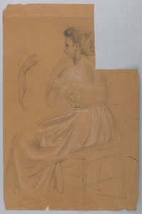 Disegno, Studio per "Tiziano in mostra", 1872 da Daniel Huntington