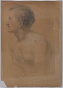 Disegno, studio per "Tribute Money", luglio 1852 da Daniel Huntington