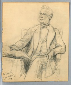 Disegno, William E. Dodge seduto, 1884 da Daniel Huntington