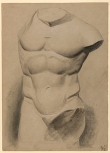 Torso Maschile da un Calco in Gesso da Daniel Huntington
