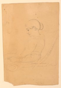 Studio di ritratto di Annie A. Brush, seduta di profilo da Daniel Huntington