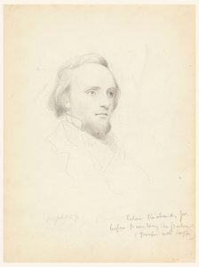 Schizzo della testa di Peter Richards per il suo ritratto da Daniel Huntington