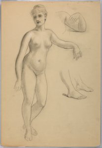 Nudo femminile in piedi