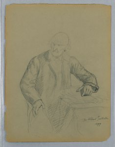 Studio per un ritratto di Albert Gallatin, seduto da Daniel Huntington